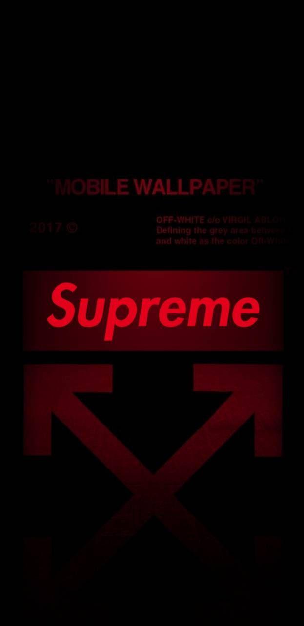 623x1280 White Supreme Wallpaper