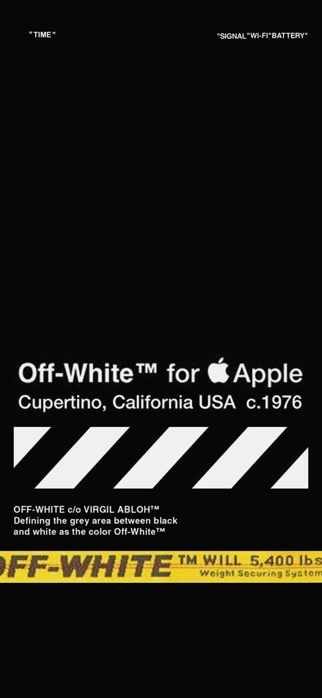 1125x2436 Off White Supreme Wallpaper