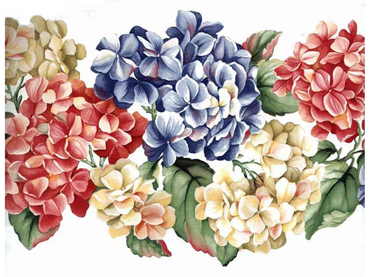 1200x900 Red Blue Yellow Flowers Wallpaper Border