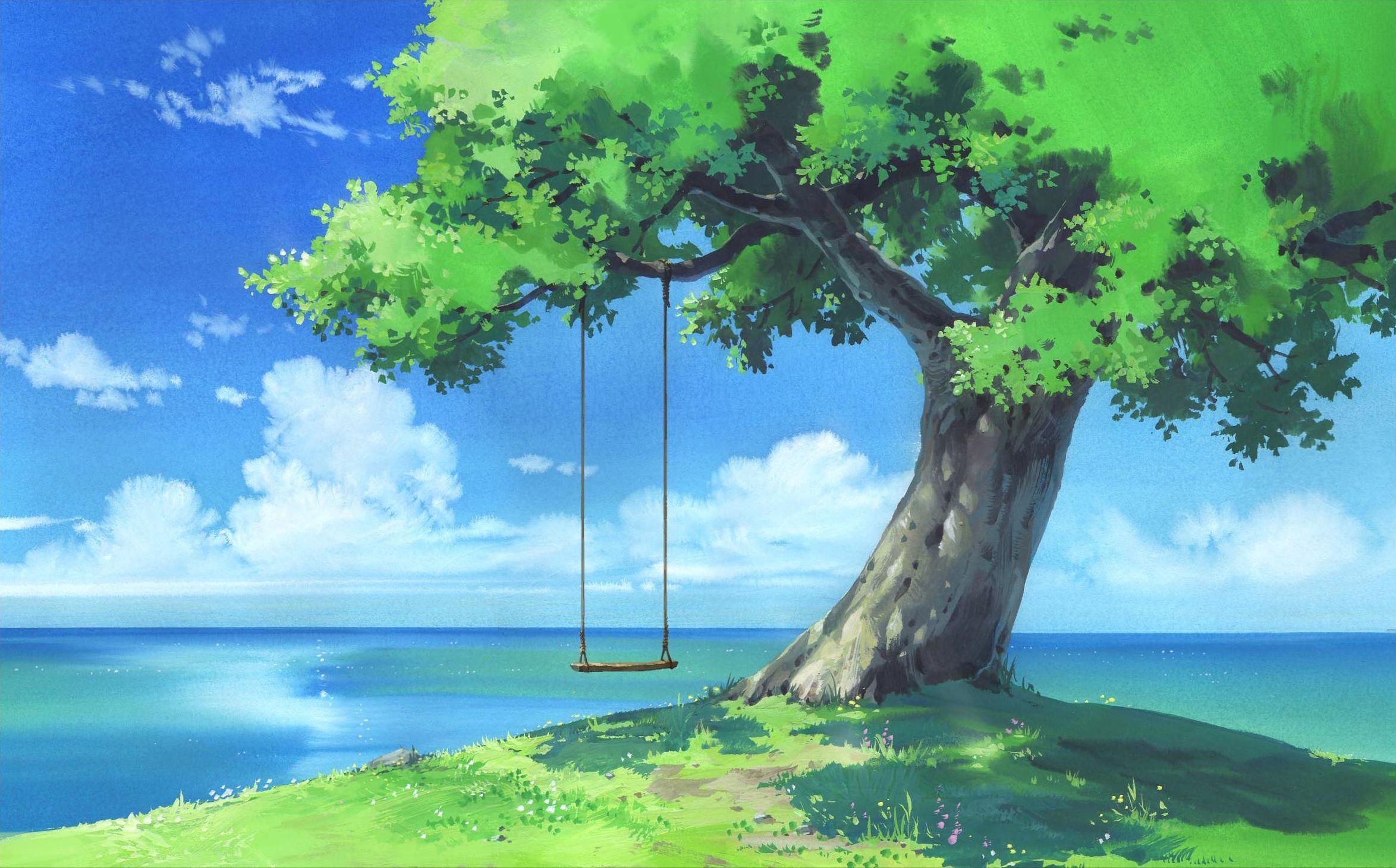 Calming Anime Nature Wallpapers Free Calming Anime Nature Backgrounds WallpaperAccess