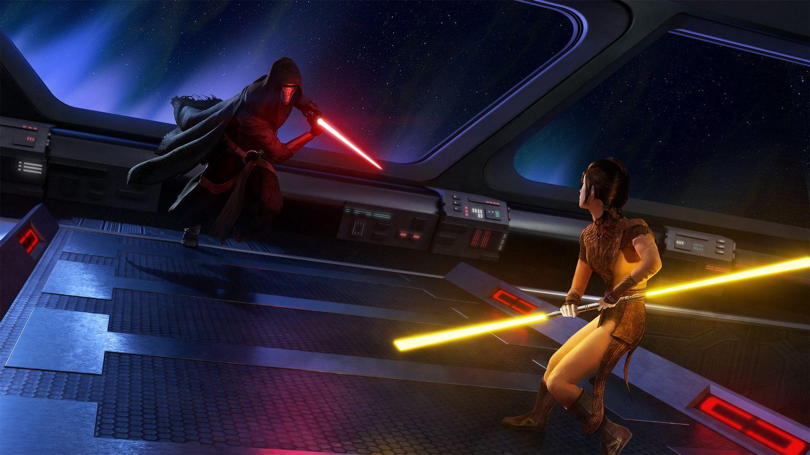1600x900 Star Wars Darth Revan Vs Bastila Shan 1600x900 Resolution HD 4k Wallpaper, Image, Background, Photo and Picture