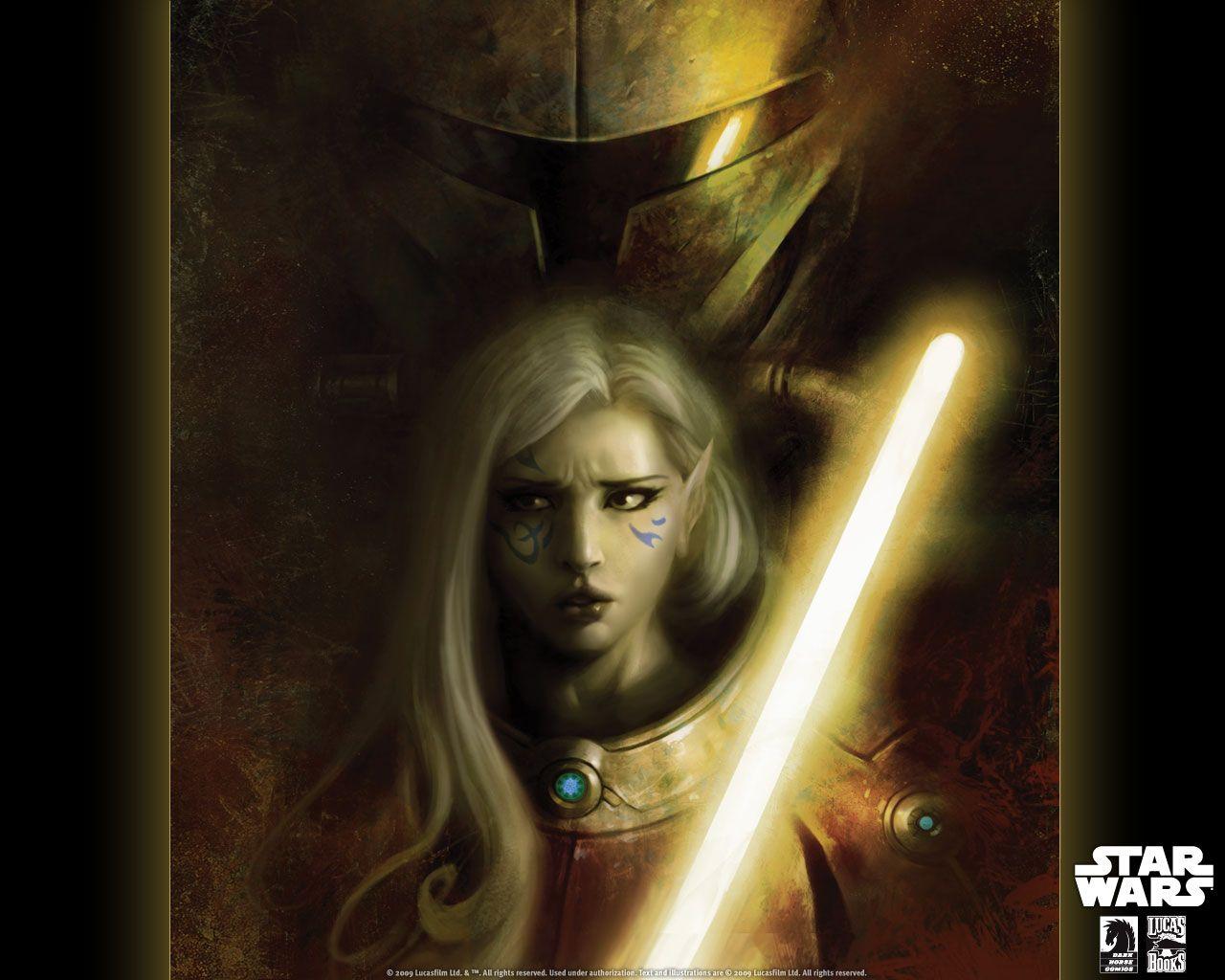 1280x1024 Yellow Lightsaber Lightsaber Girl Star Wars Wallpaper:1280x1024