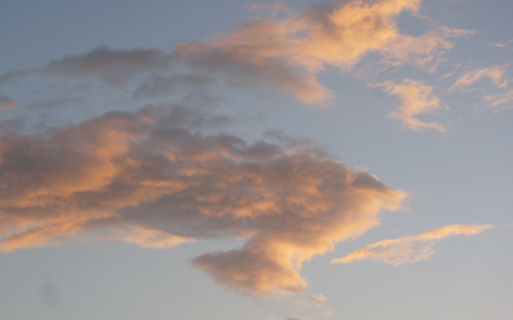 1680x1050 Aesthetic Wallpaper • Orange and white clouds wallpaper • Wallpaper For You The Best Wallpaper For Desktop & Mobile