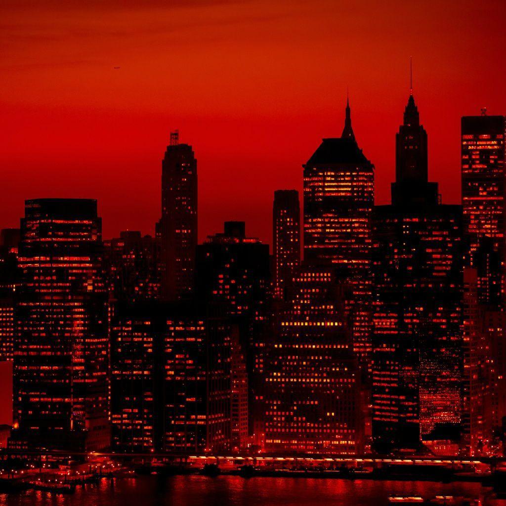 1024x1024 Bầu trời đỏ vào ban đêm Tải xuống hình nền IPad Thành phố New York.  Hình nền iPhone, Hình nền IPad One Stop Download.  Bầu trời đỏ, Bầu trời thẩm mỹ, Bầu trời đêm