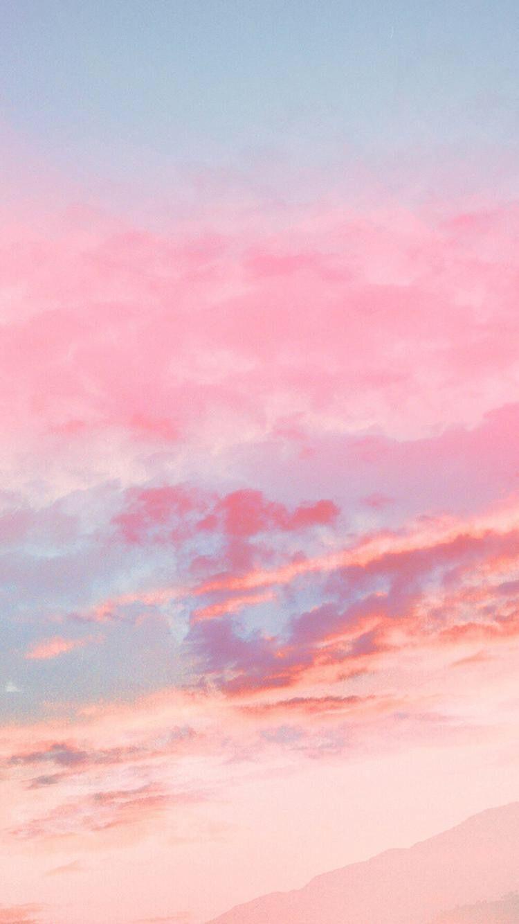 750x1334 Pink Aesthetic Clouds Wallpaper