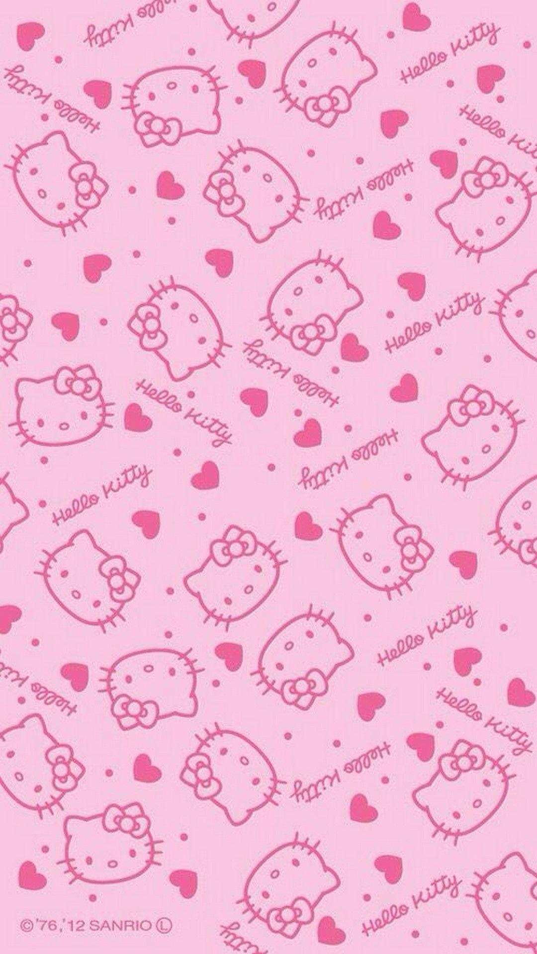 1080x1920 Wallpaper Hello Kitty Pink