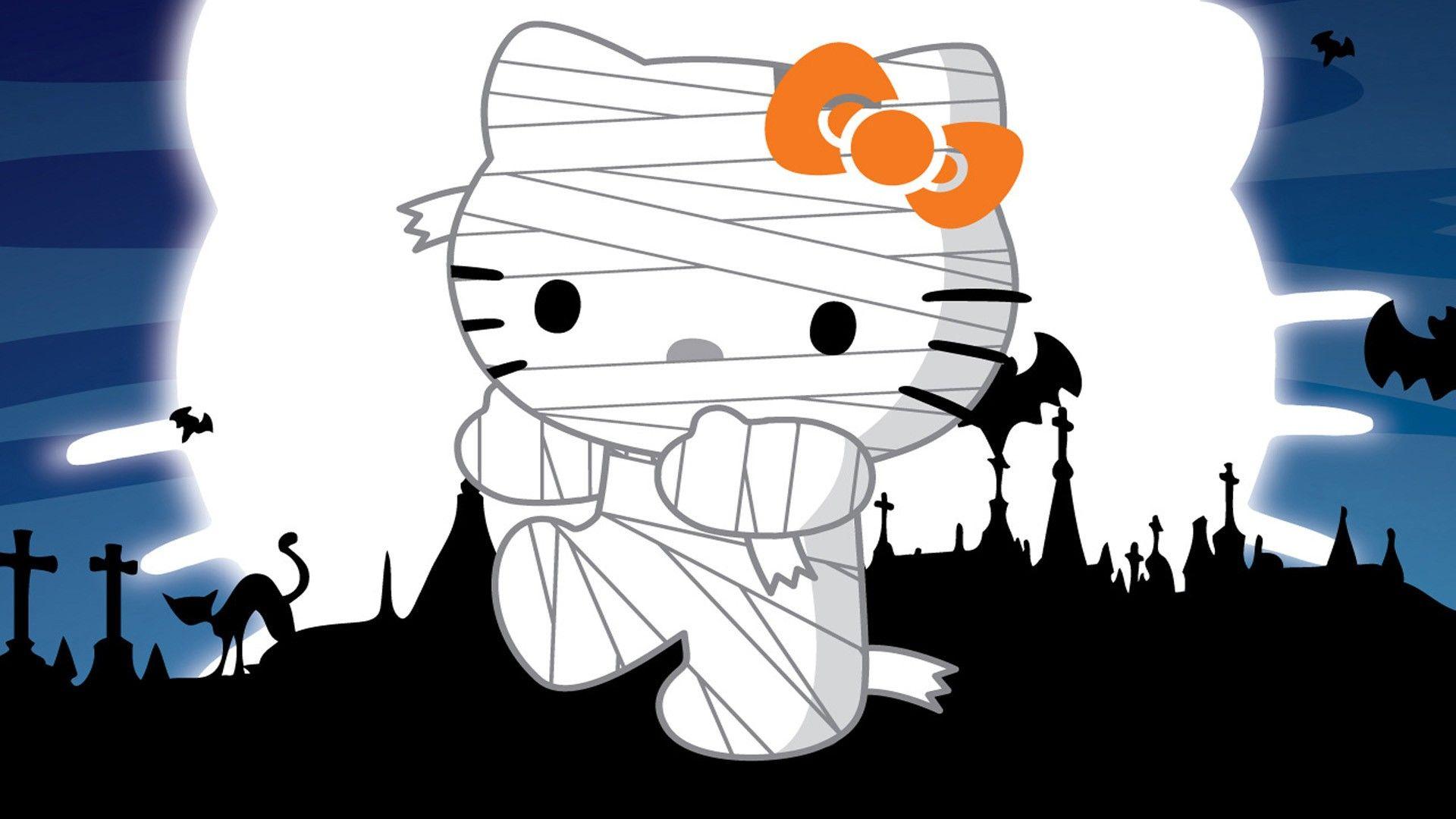 1920x1080 Black Hello Kitty Wallpaper