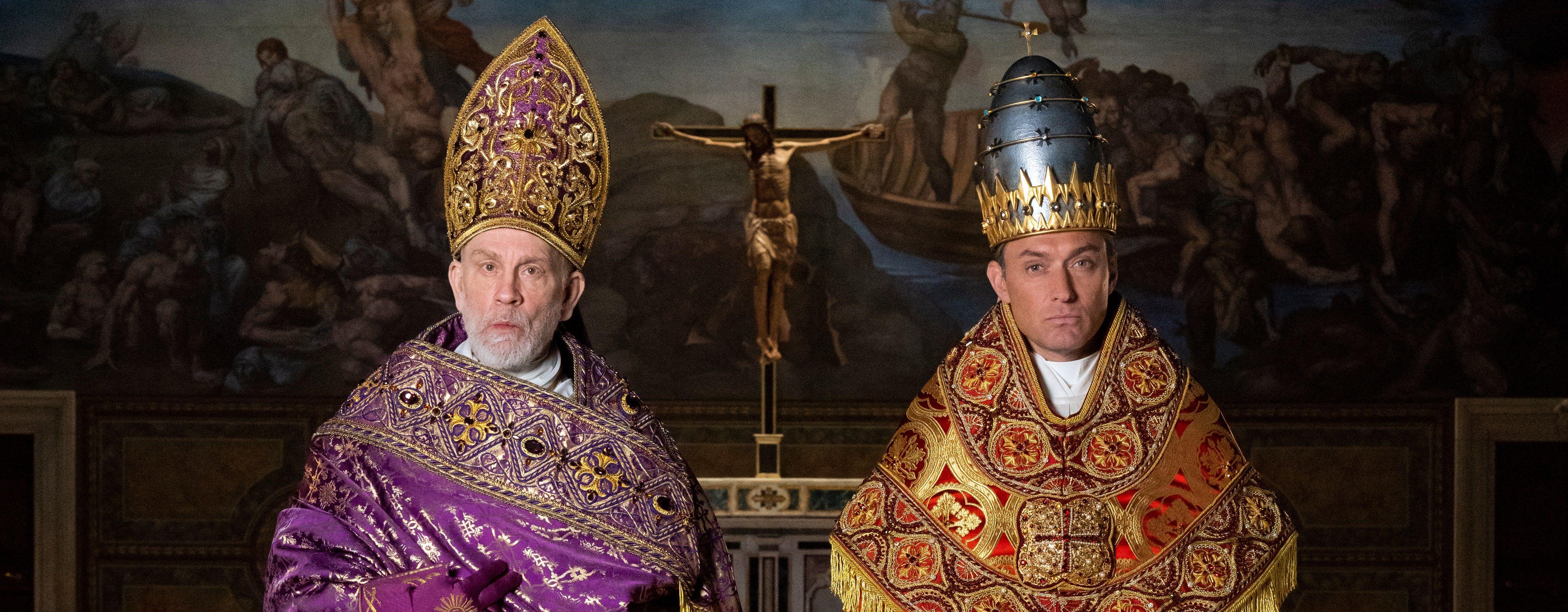 4415x1724 How The New Pope's Costume Designers Chose Jude Law's White Speedo