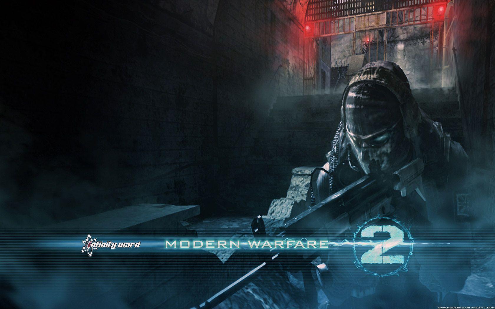 1680x1050 MW2 Ghost Wallpaper