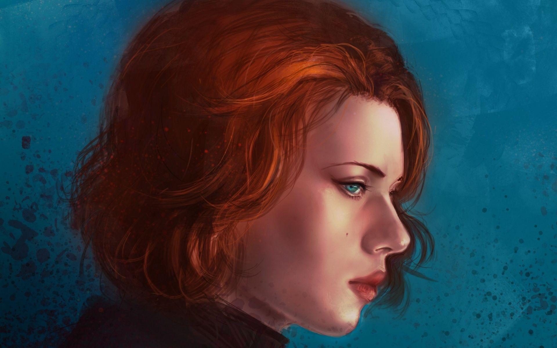 1920x1200 Art, Black Widow, Girl, Woman, Marvel, Comics Wallpaper