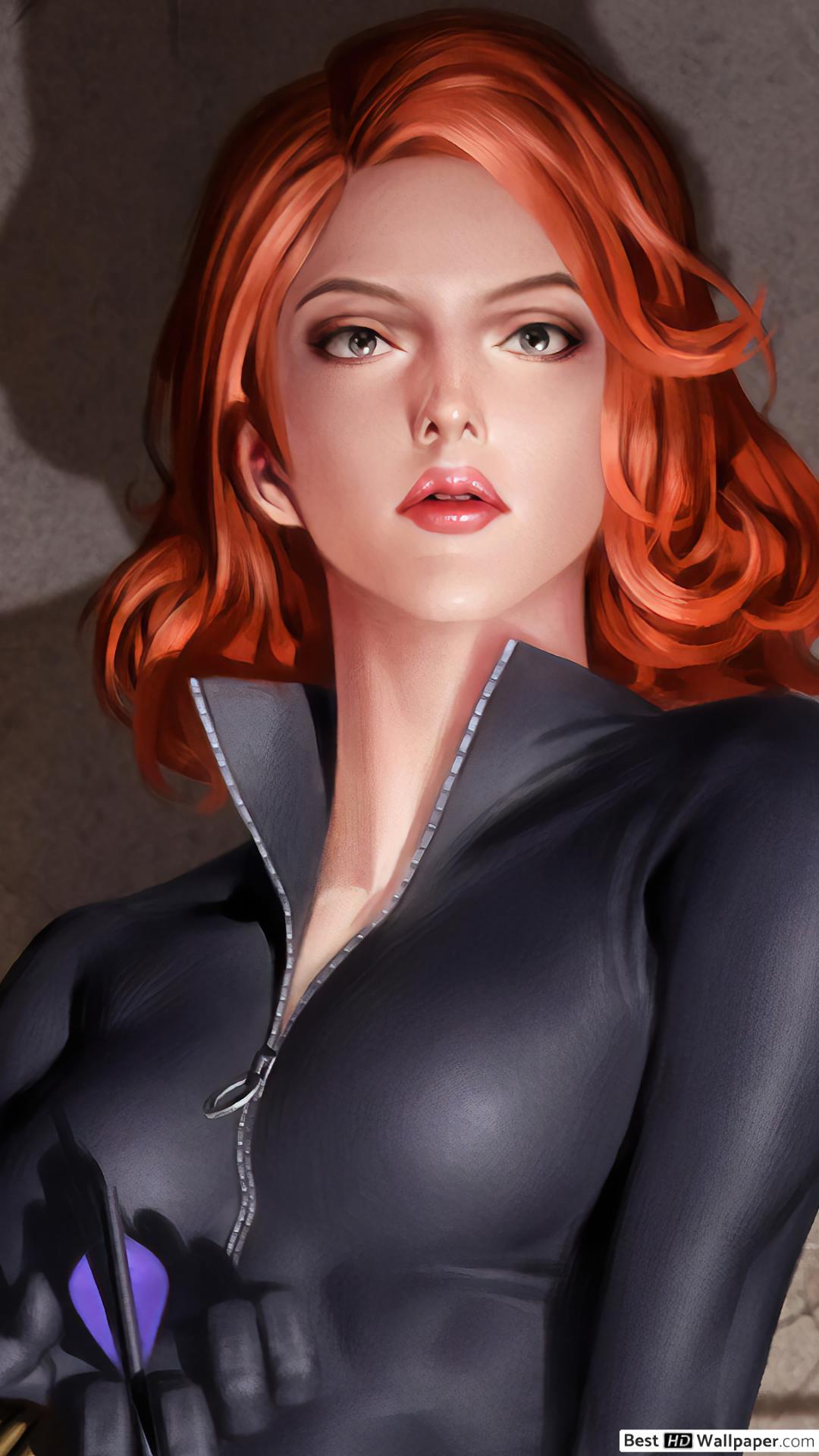 1080x1920 Marvel comics Black Widow Purple arrows HD wallpaper download