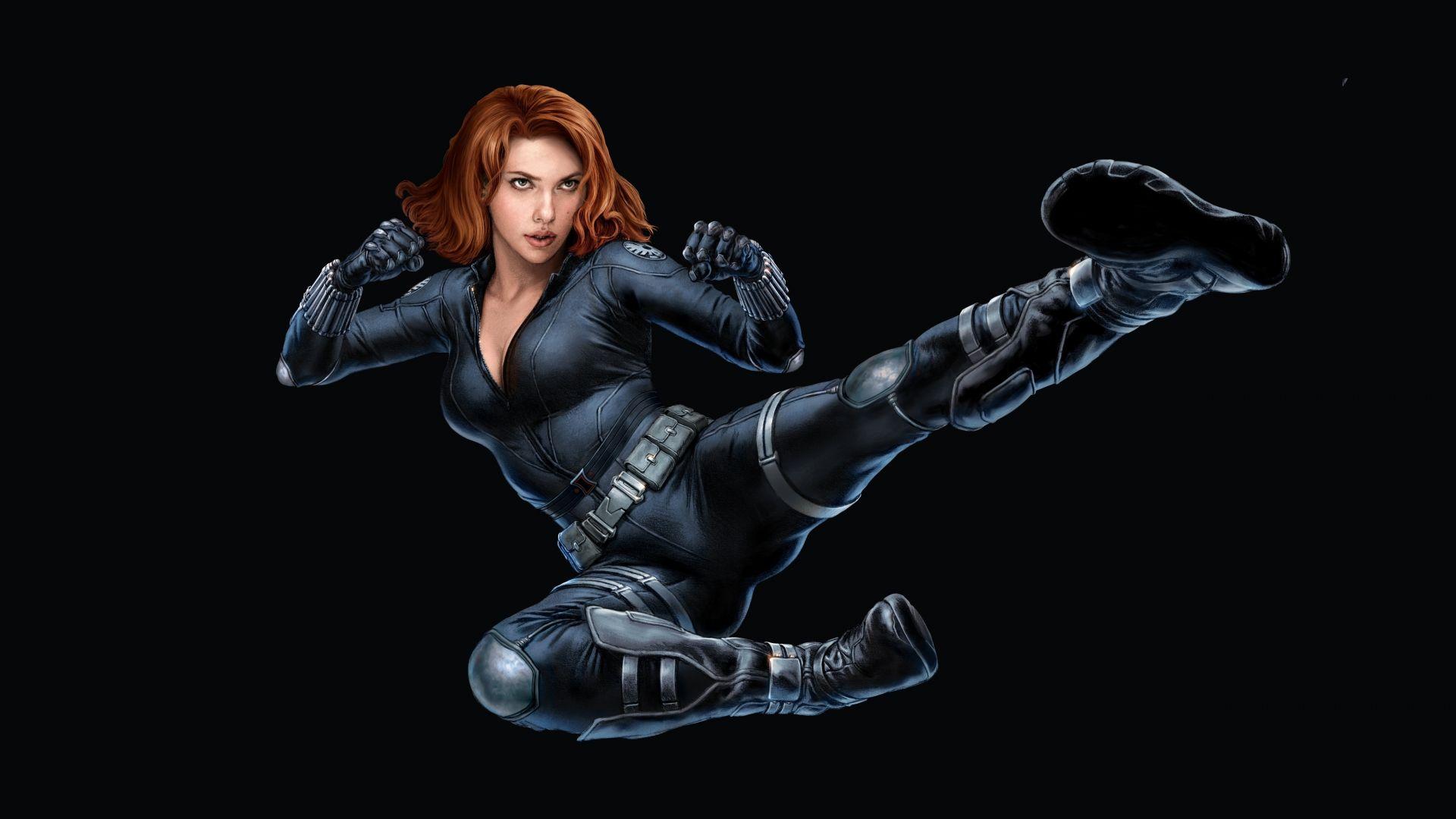 1920x1080 Desktop wallpaper black widow, marvel comics, superheroes, black costume, HD image, picture, background, 9e024a