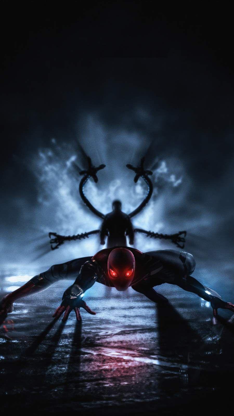 900x1600 Spiderman vs Doctor Octopus iPhone Wallpaper. Marvel superhero posters, Glitch wallpaper, Spiderman