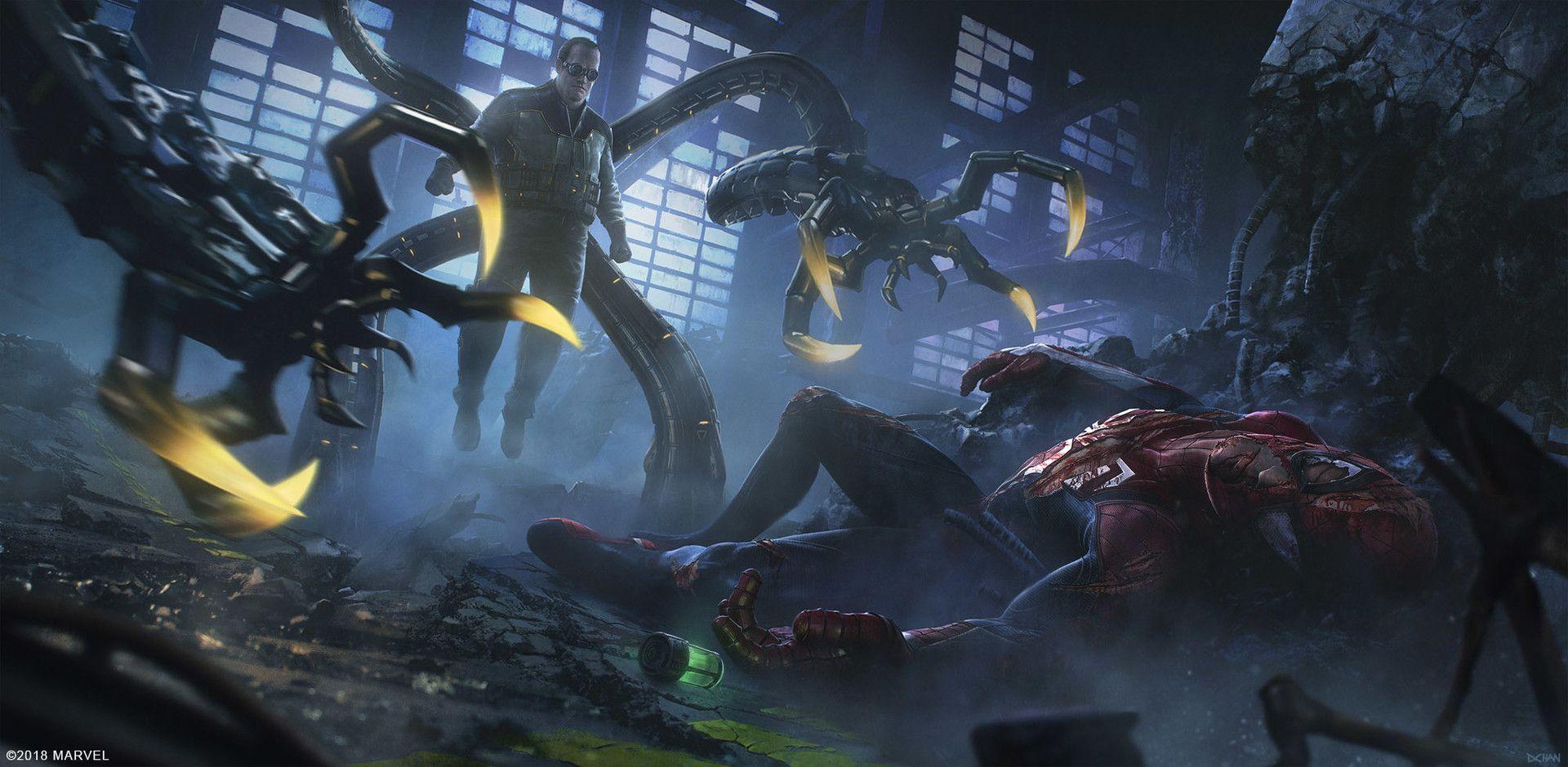 1920x940 Doctor Octopus Keyframes, Dennis Chan. Spiderman art, Spiderman, Spiderman ps4