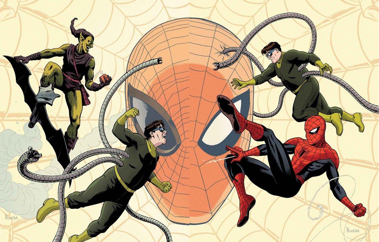 1332x850 Wallpaper Web, Marvel, Comic, Comics, Spider Man, Peter Parker, Spider Man, The Green Goblin, Green Goblin, Otto Octavius, Doctor Octopus, Superior Spider Man, Perfect Spider Man, Norman Osborn Image For Desktop, Section разное