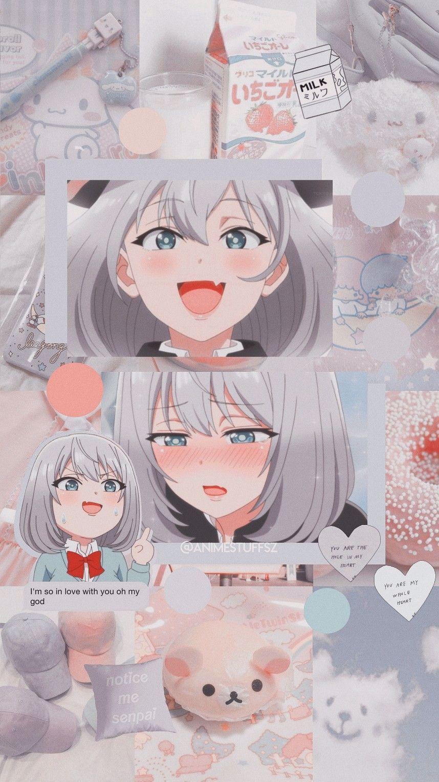 858x1527 Gadis animasi. Anime wallpaper, Cute anime wallpaper, Pink wallpaper anime