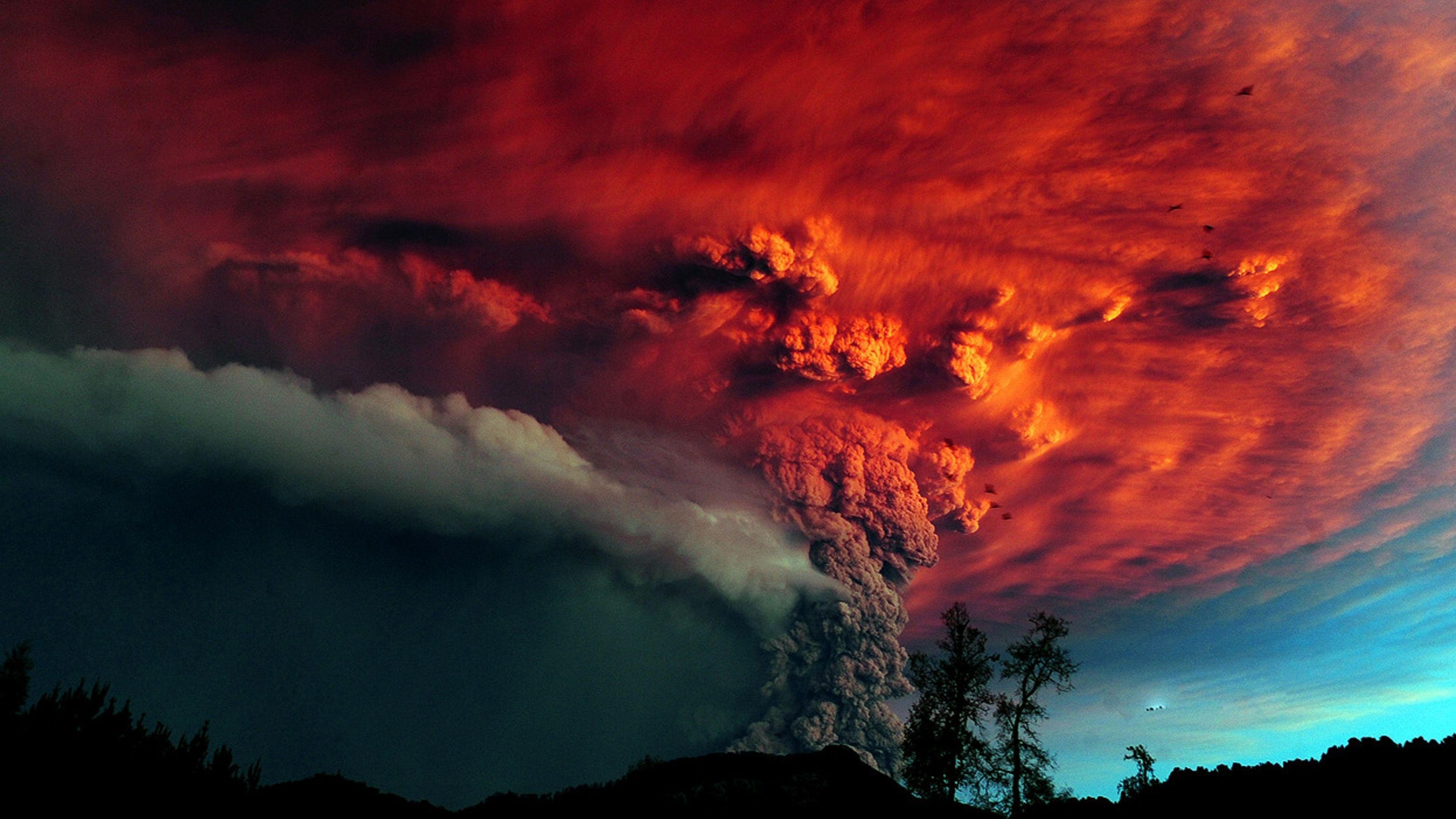 3840x2160 4K Wallpaper volcano eruption smoke colors 3840×2160. HD Wallpaper, HD Background, Tumblr Background, Image, Picture