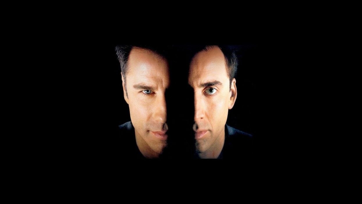 1244x700 Movies Face Off Nicolas Cage John Travolta Black Background Wallpaperx1080