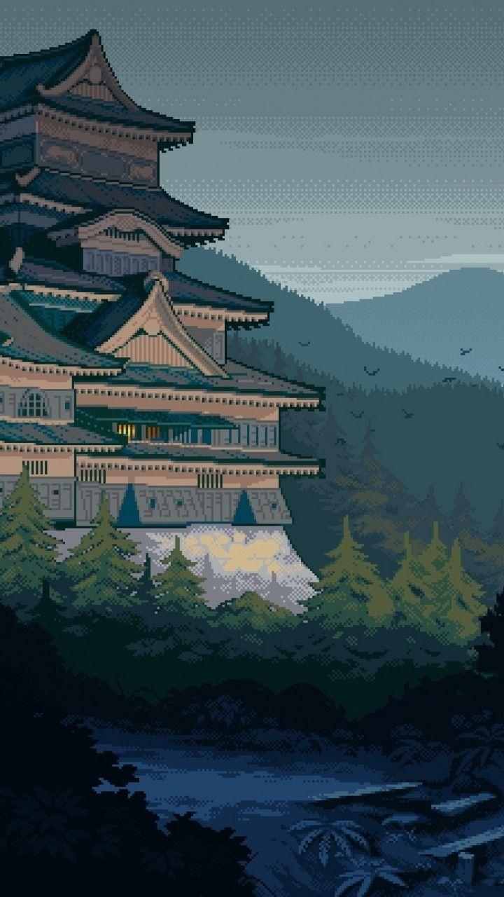 Japan Pixel Art Landscape