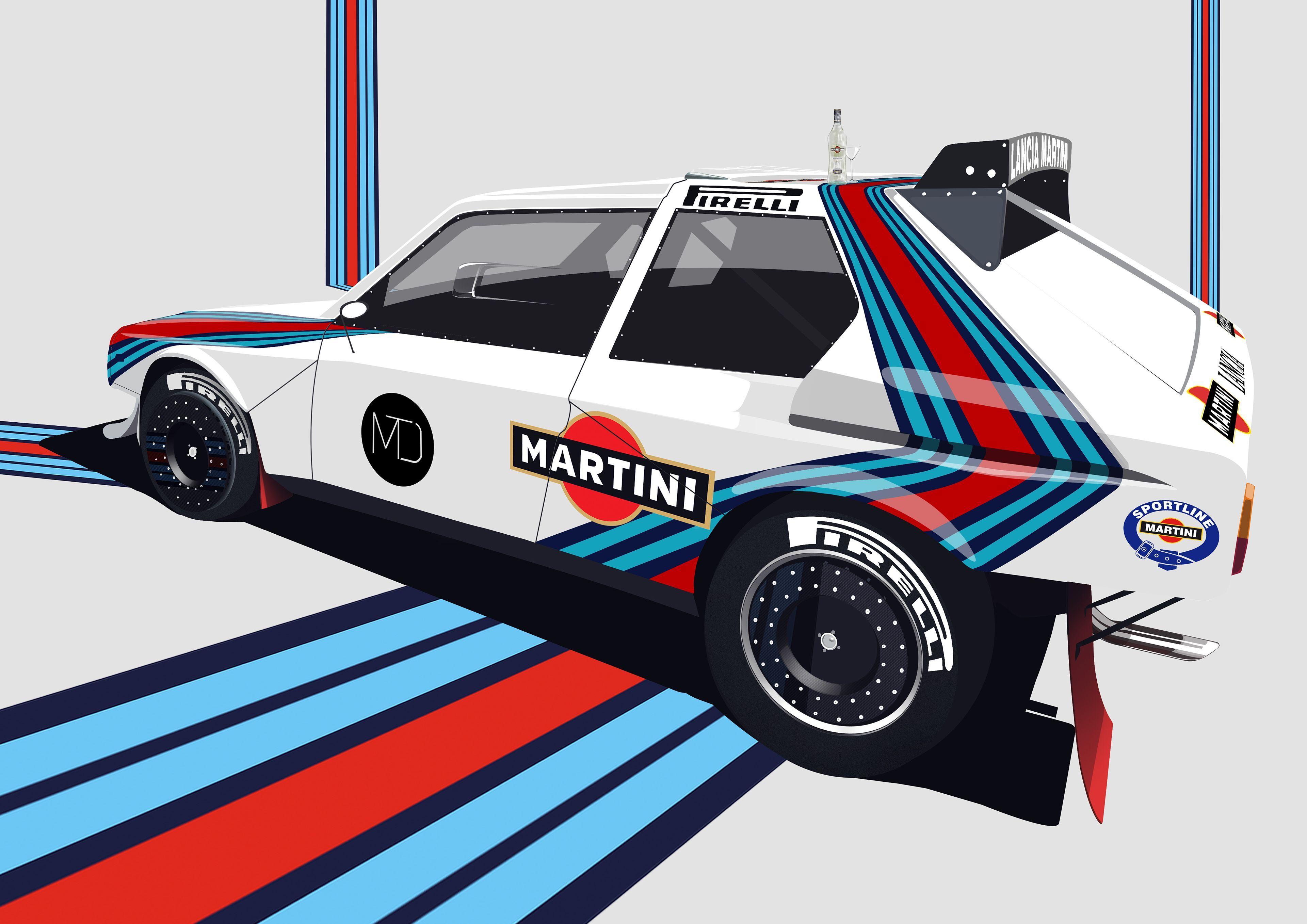 3840x2715 Tribute to Lancia Delta S4. Lancia delta, Motorcycle illustration, Automotive artwork