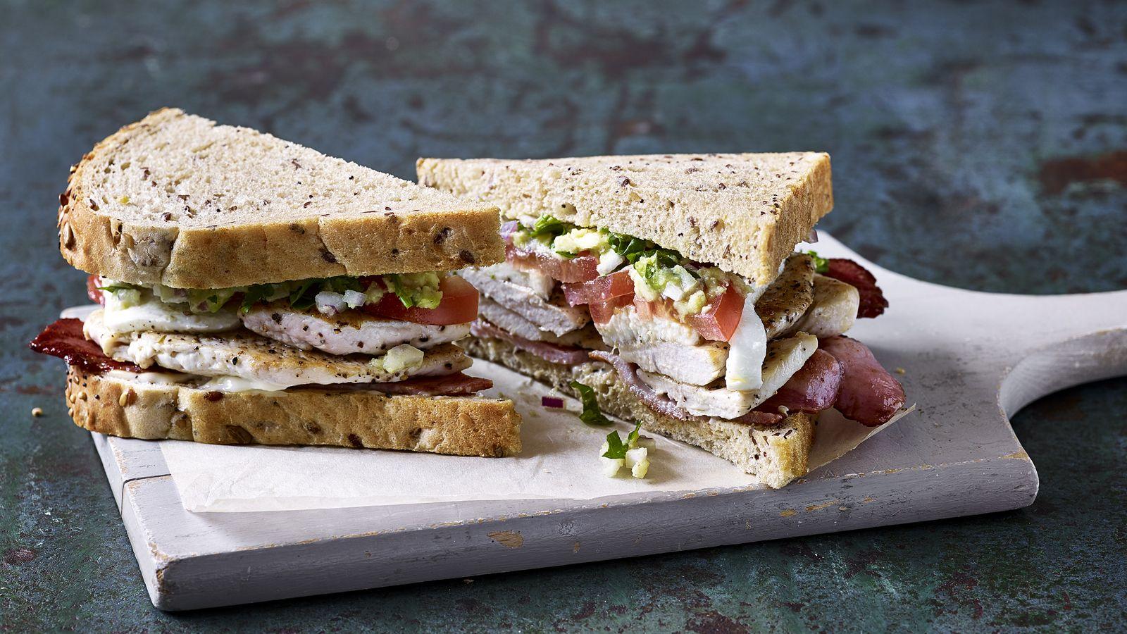 1600x900 Chicken, Bacon, Mozzarella And Guacamole Sandwich