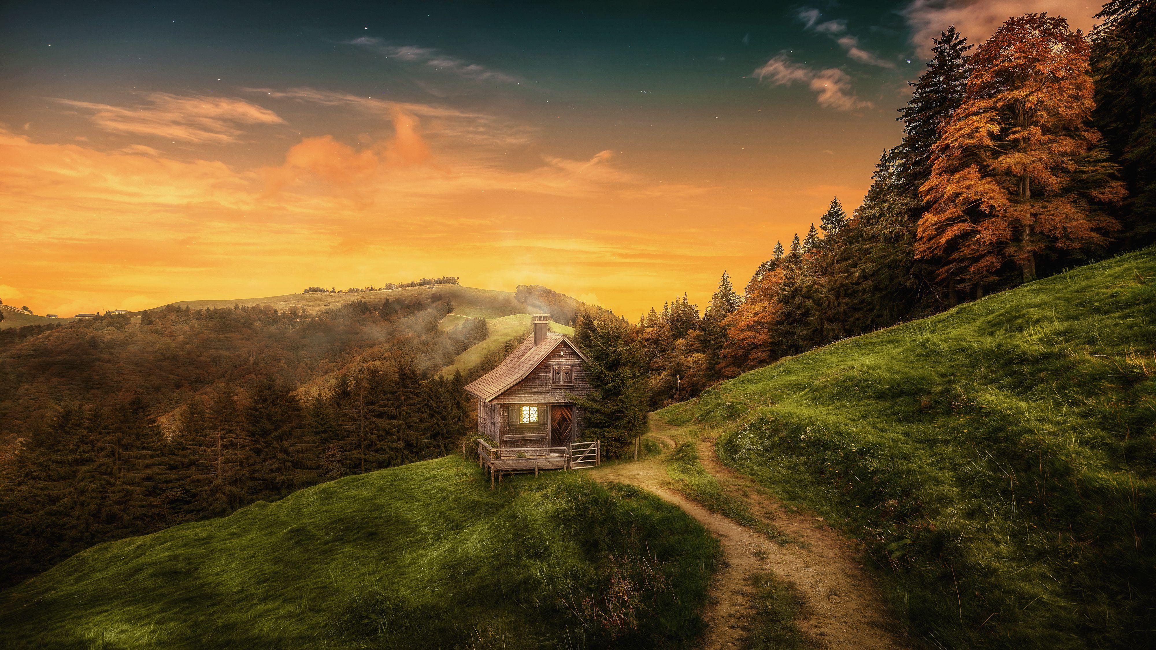4000x2250 Autumn House Background Quality Image And Transparent PNG Free Clipart