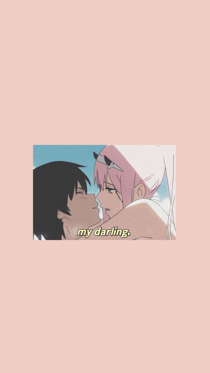 720x1280 zero two & hiro wallpaper (by me) enjoy