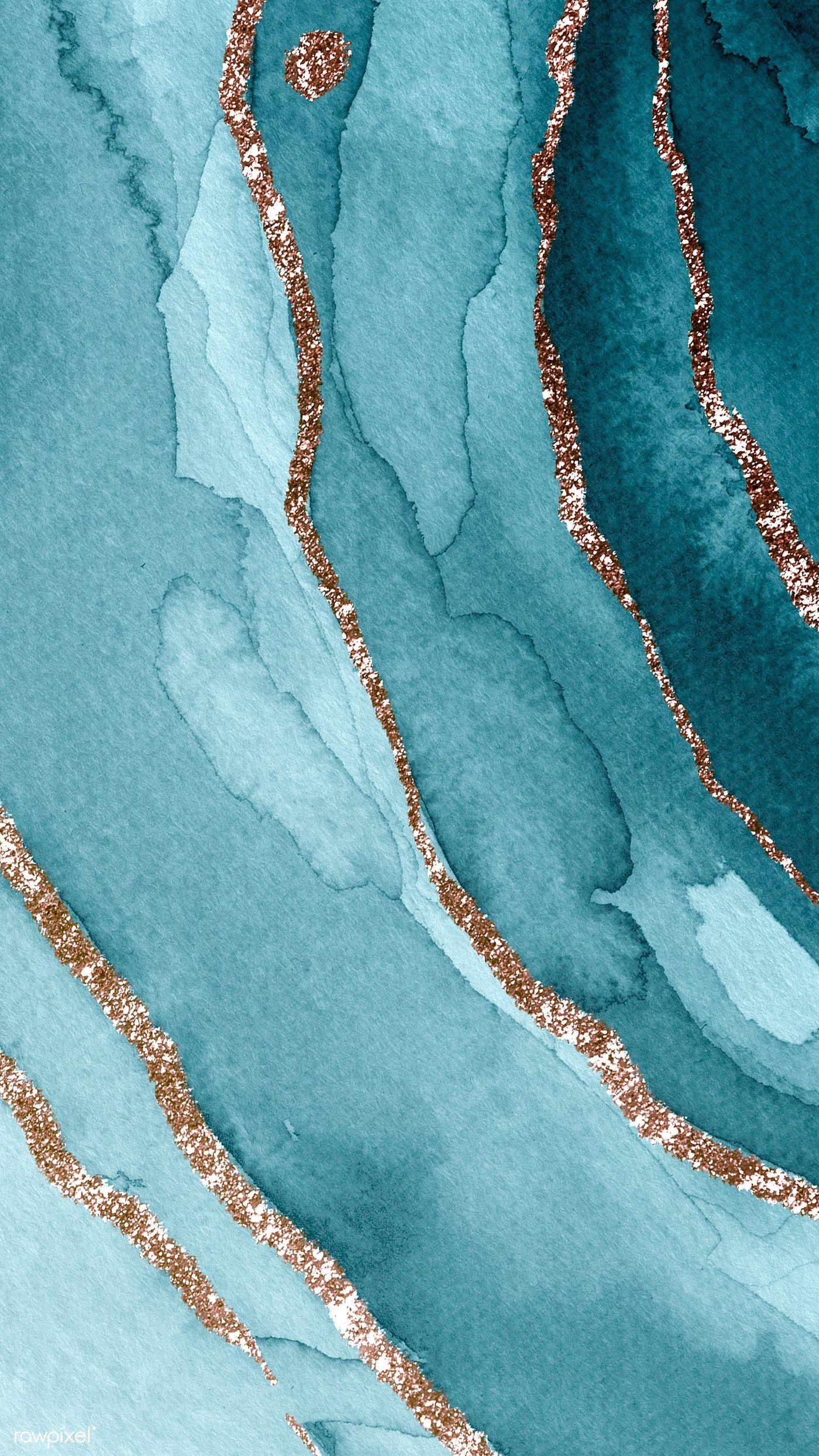 1400x2489 Download premium illustration of Shimmering teal watercolor mobile phone. Pretty wallpaper iphone, Teal wallpaper, Watercolor wallpaper