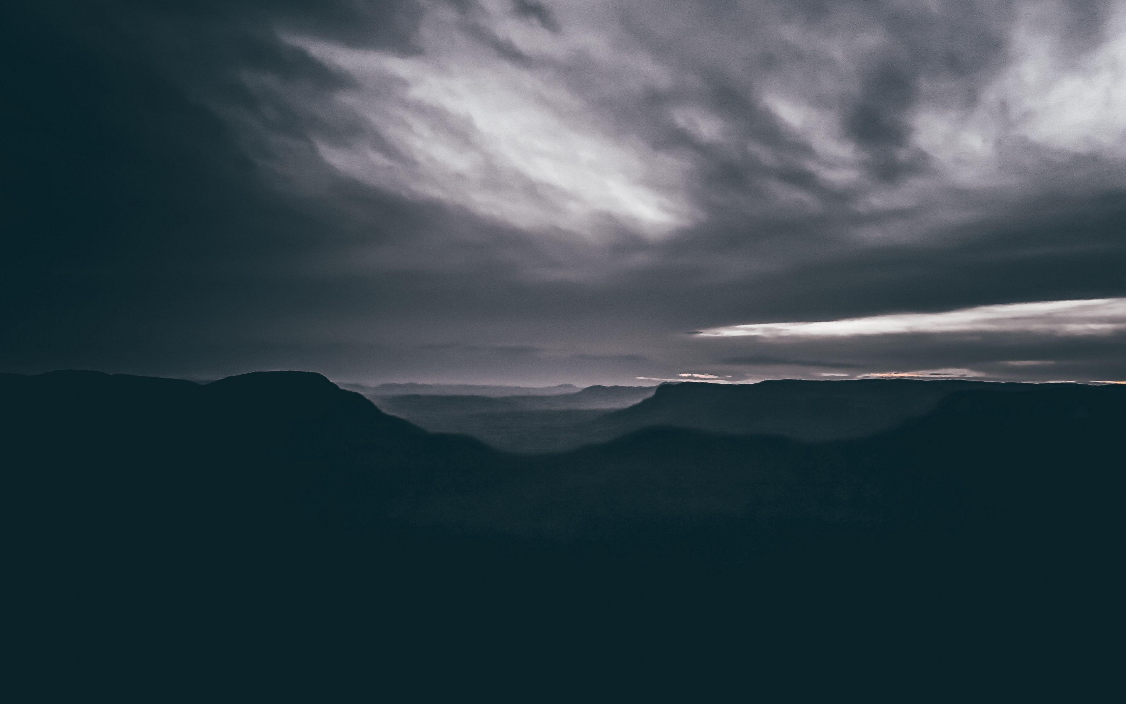 3840x2400 Dark mountain wallpaper.