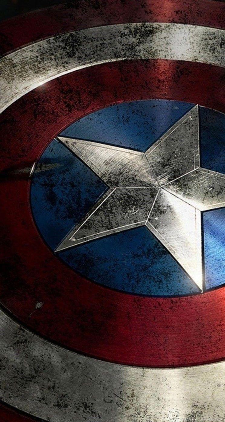 744x1392 Captain America Shield The iPhone Wallpaper Desktop Background