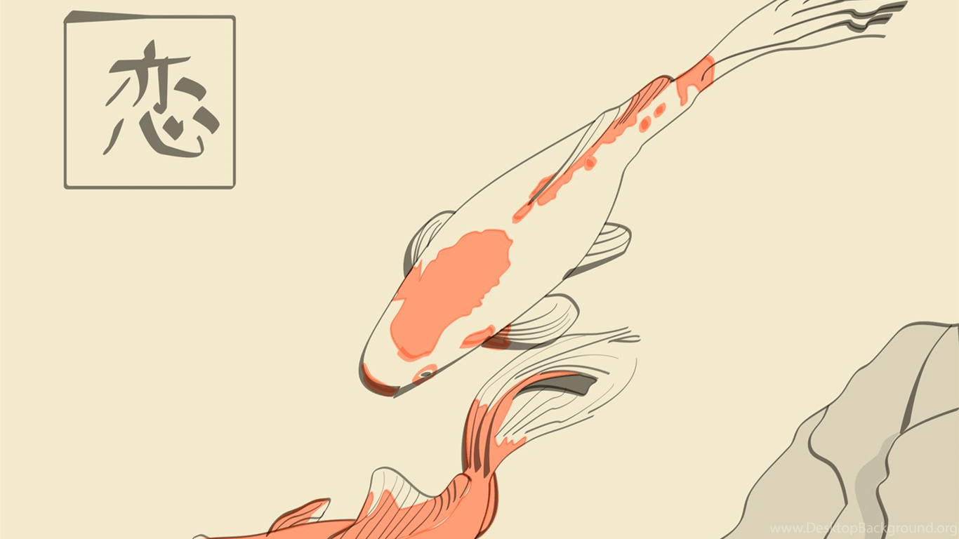 1366x768 Koi Fish Wallpaper Desktop Background