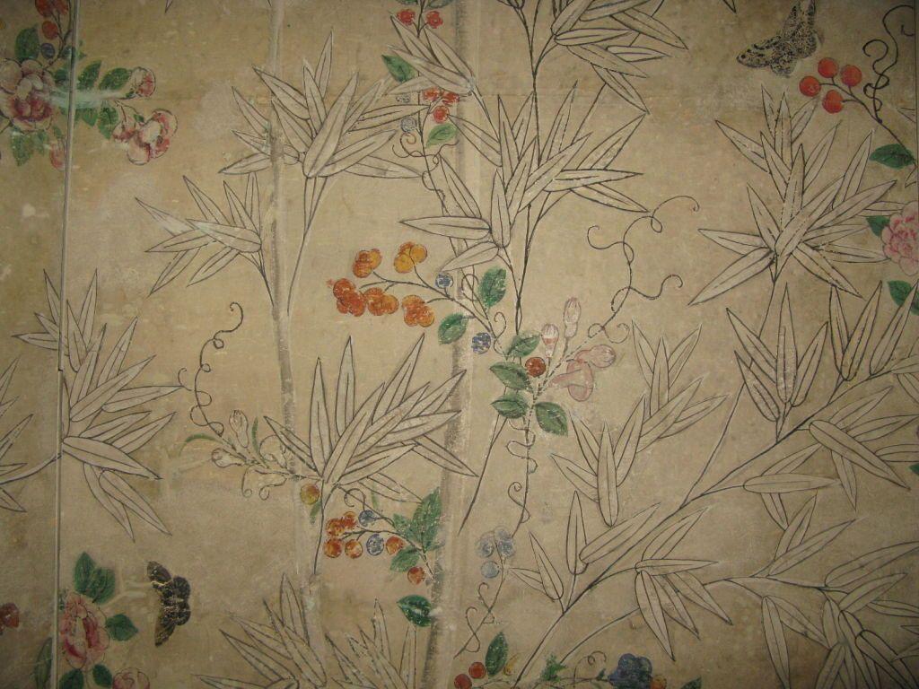 1024x768 18th Century Chinese Wallpaper Screen