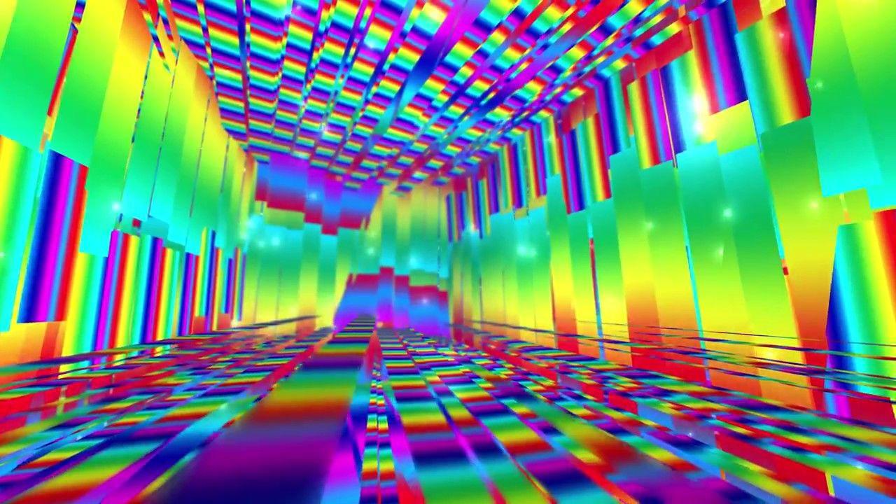 1280x720 4K #Rainbow Arcade Room Design Moving Background #AAVFX