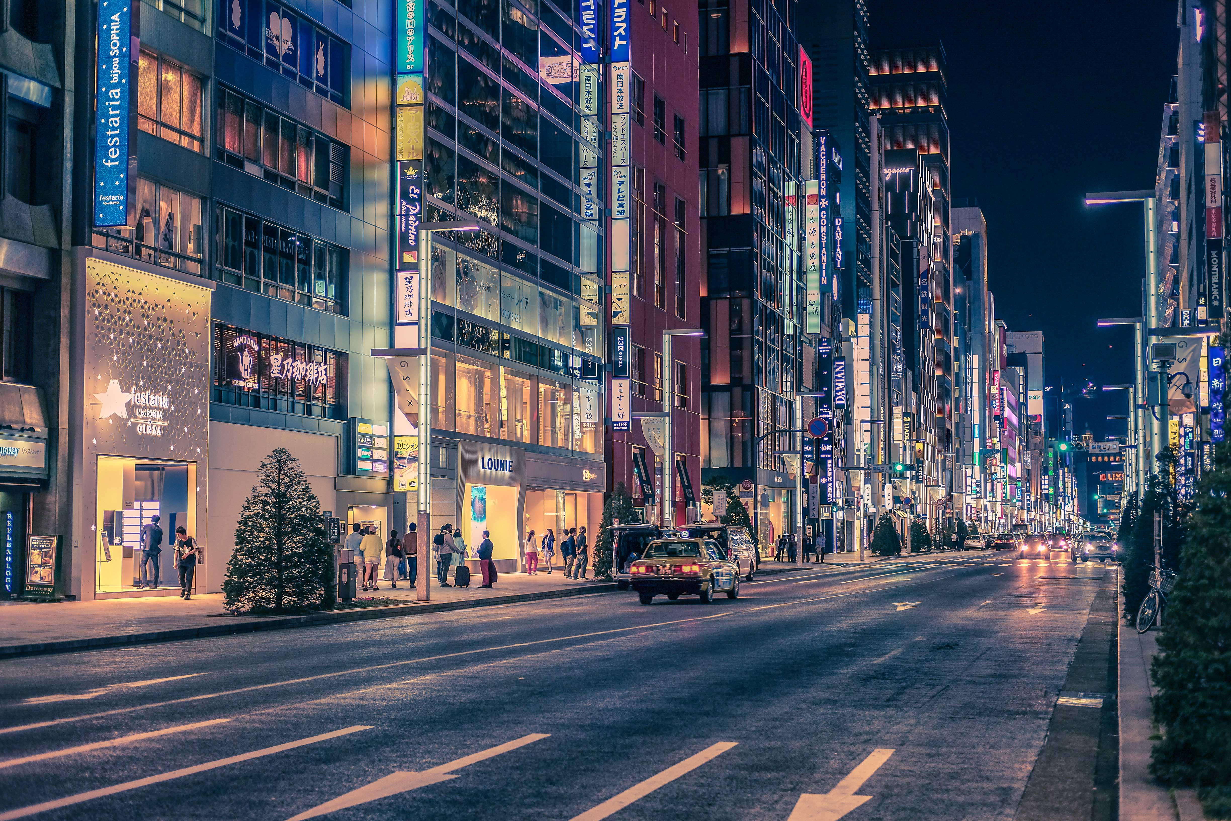 4896x3264 Tokyo Street Night Wallpaper