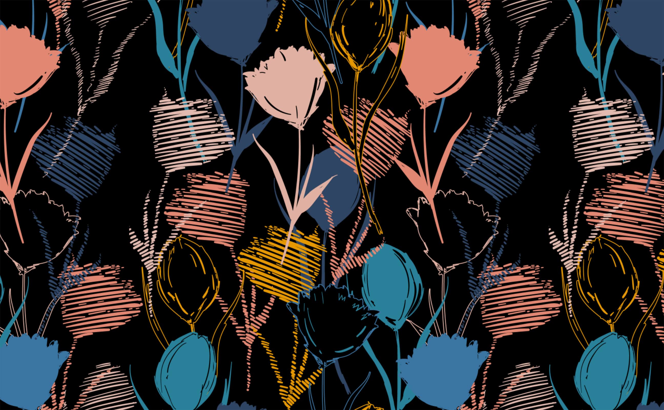 2592x1602 Abstract Flora