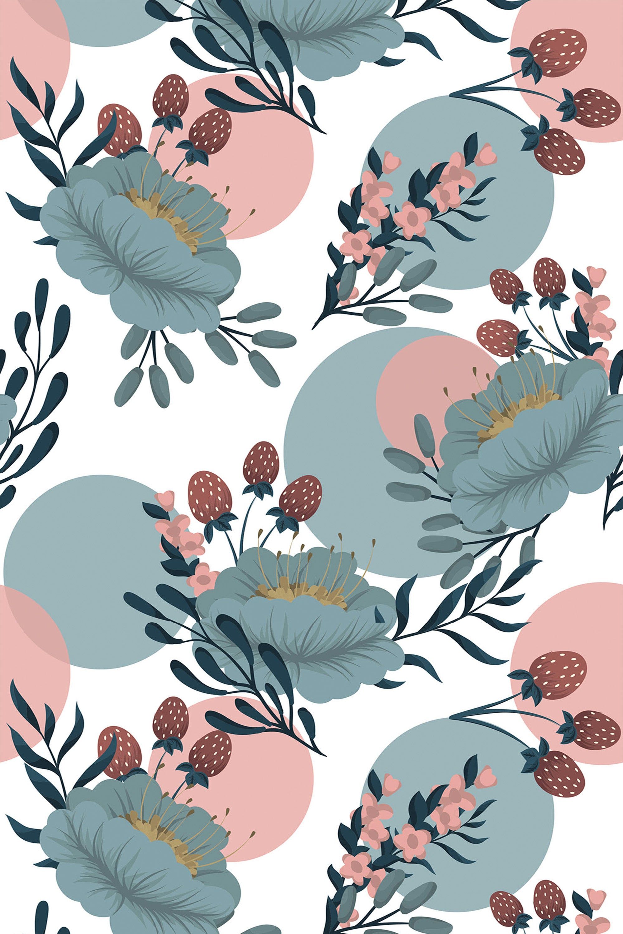 2000x3000 Pastel boho floral Wallpaper