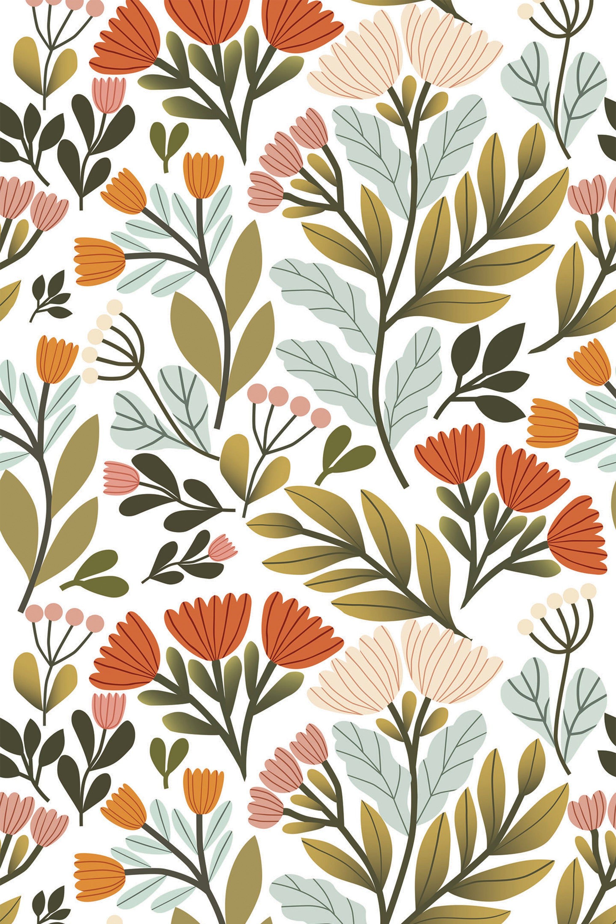 2000x3000 Natural floral nursery Wallpaper (Sample