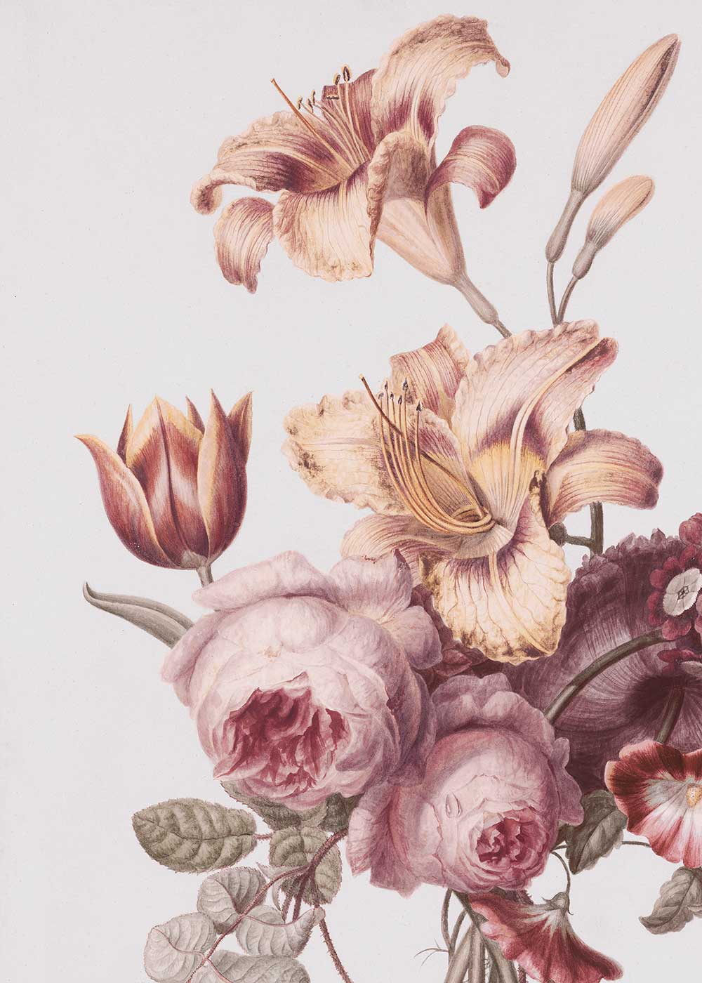 1000x1400 Art for the home Murals Antique Floral Mural 126233FXST