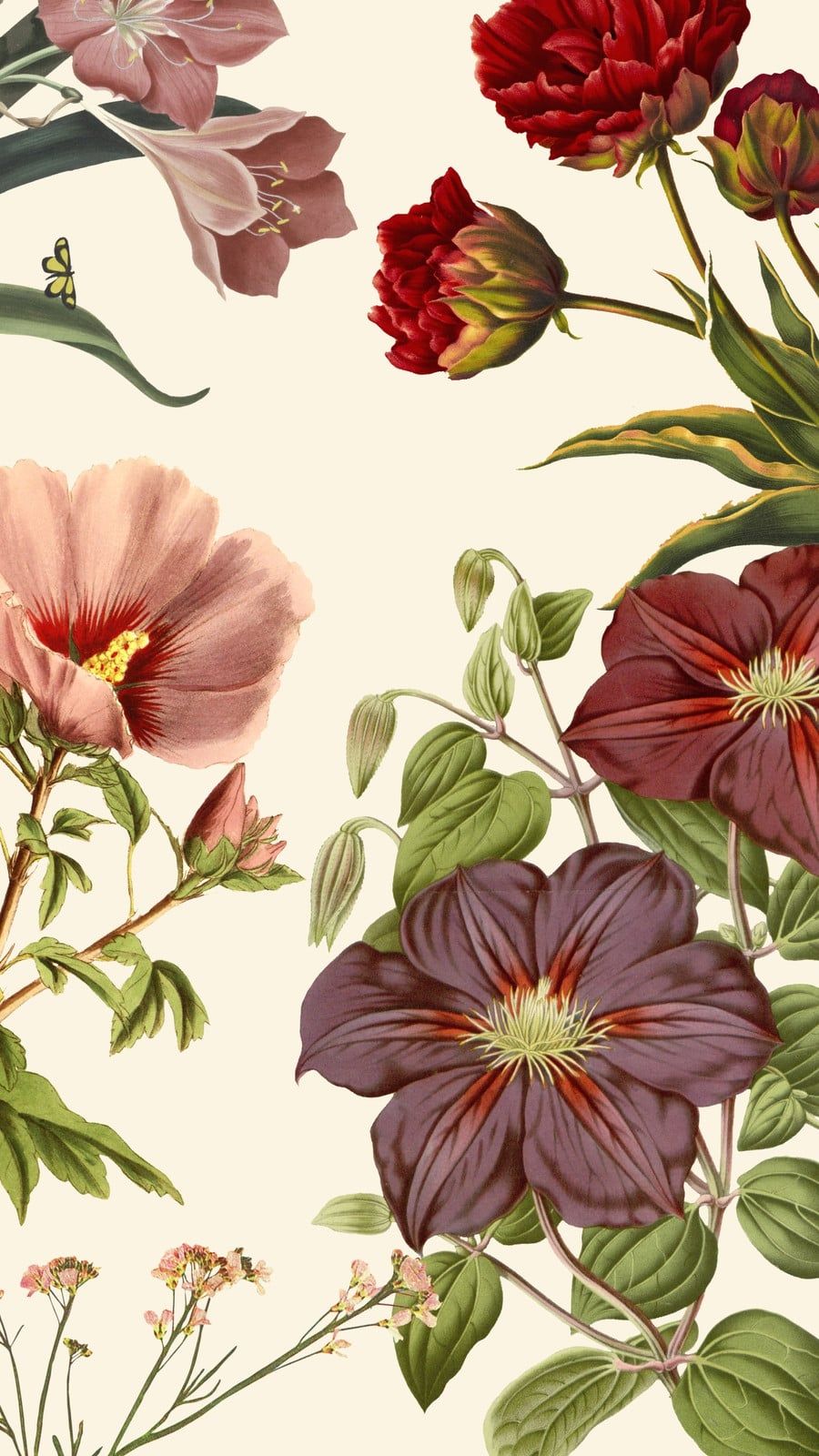 900x1600 Free and customizable floral background templates