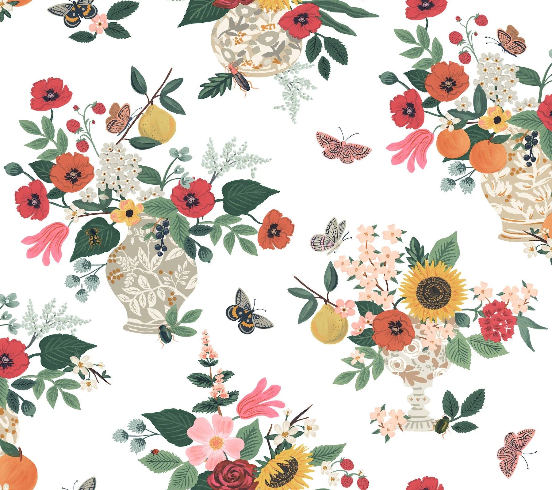 1800x1600 RF7404 Flower Studies Rose Multi Wallpaper