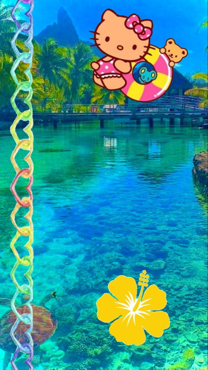 676x1200 malibu barber keywest kitten tropical core sanrio hawaii