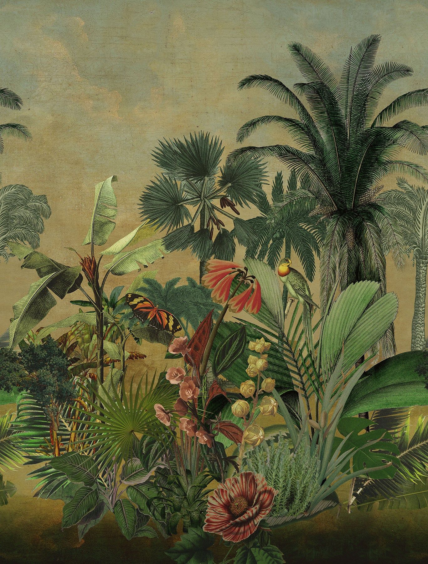 1367x1800 Mr. Kate Hilo Tropical Island Tapestry Peel and Stick Mural