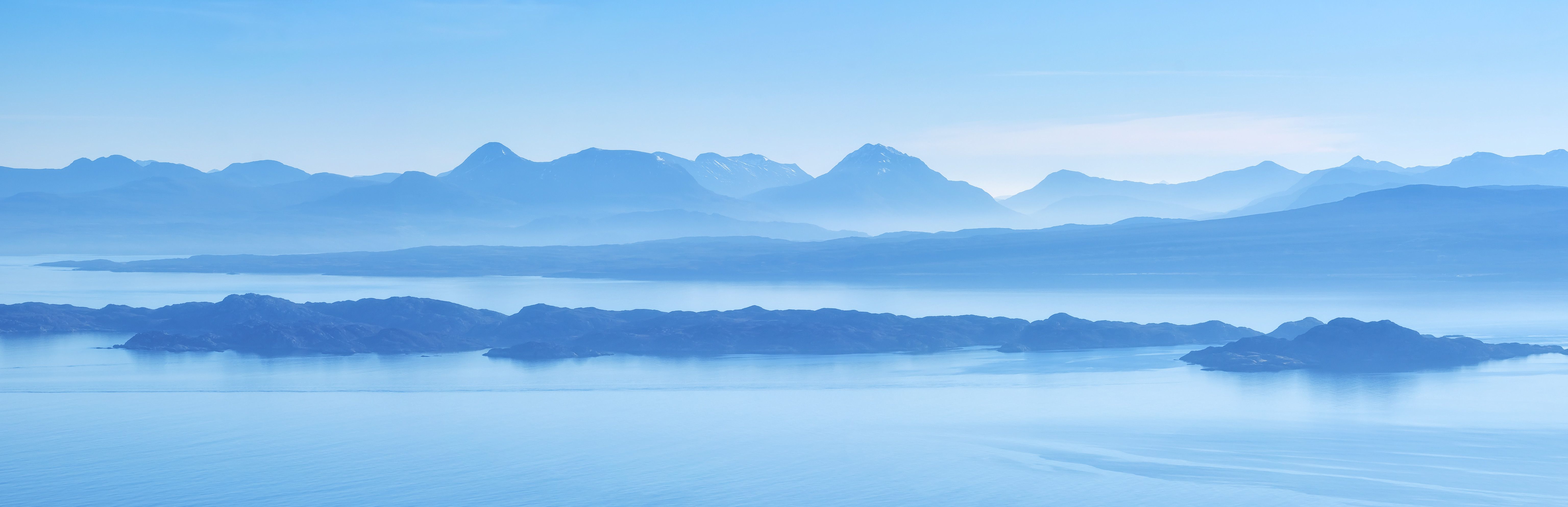 6144x1988 Isle of Skye Wallpaper 4K, Scotland, Island, Mountain range