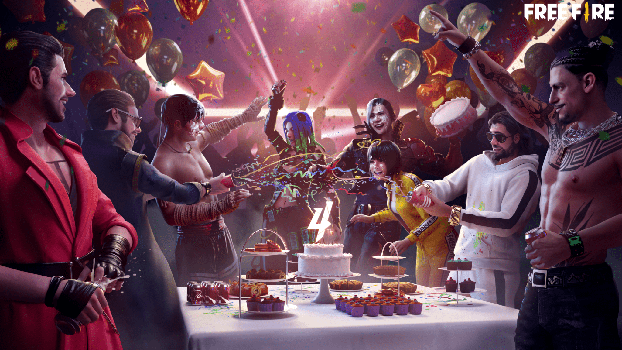 2048x1152 Garena Free Fire 4th Anniversary Missions, Rewards and Celebration Song 'Reunion' Revealed
