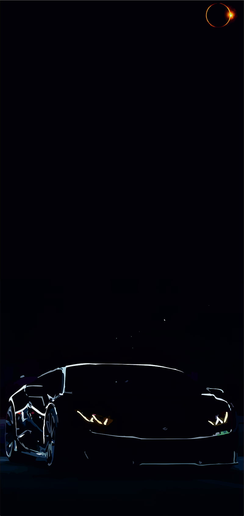 800x1688 S10 PUNCH HOLE black, car, dark, lamborghini, punch hole, samsung s HD phone wallpaper