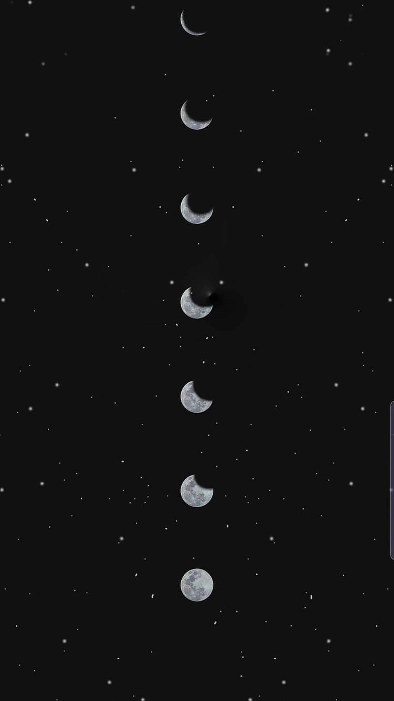 800x1422 Punch Hole, phases of moon, punch, hole, HD phone wallpaper