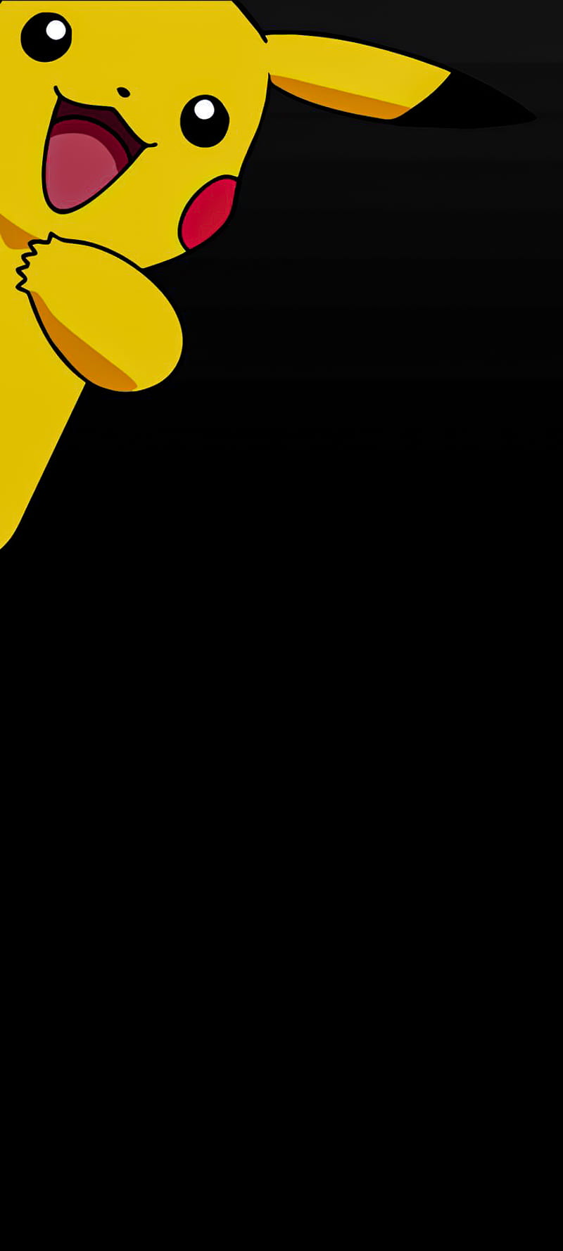 800x1778 Pikachu, anime, dark, pokemon, punch hole, HD phone wallpaper