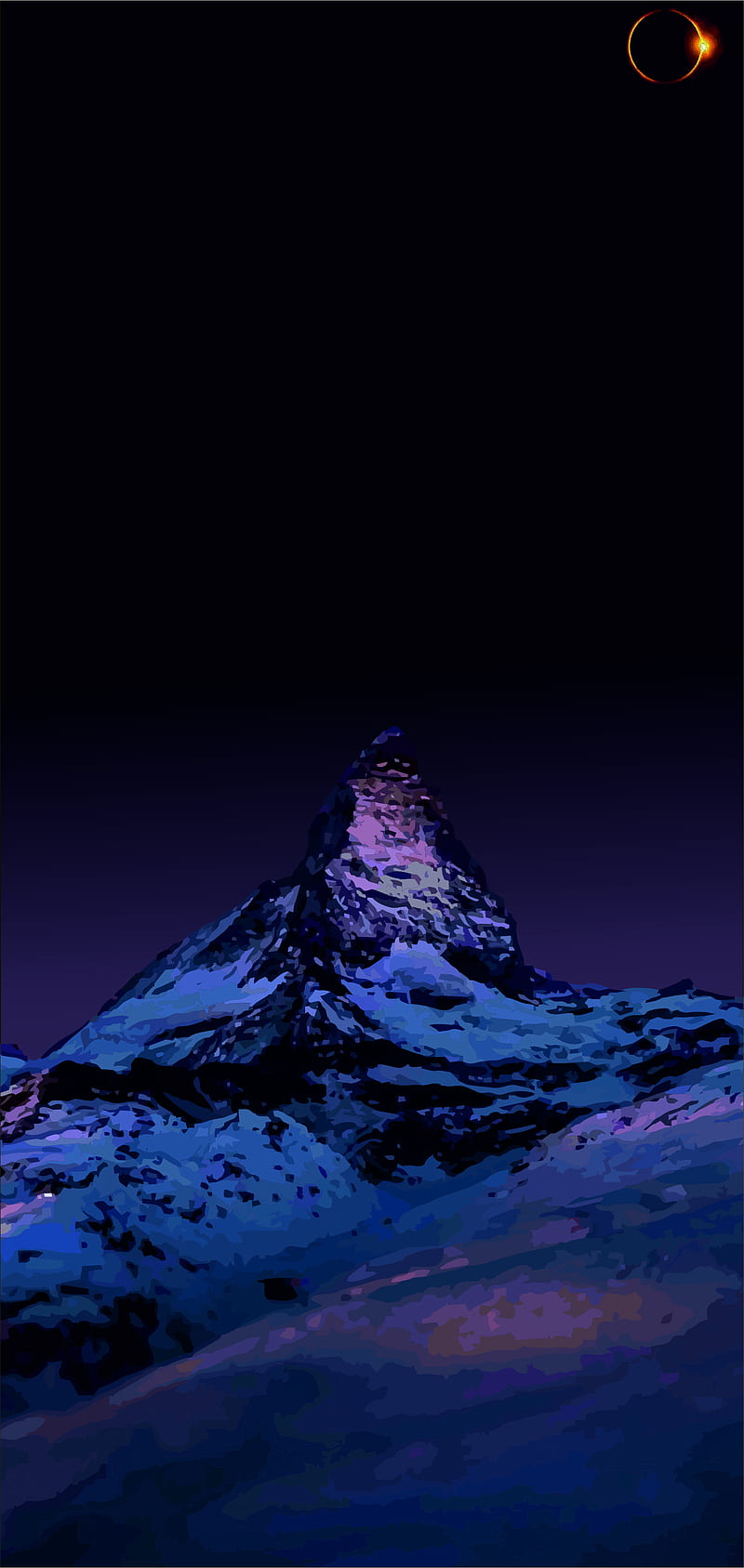 800x1687 S10 PUNCH HOLE dark, mountain, night, punch hole, samsung s HD phone wallpaper