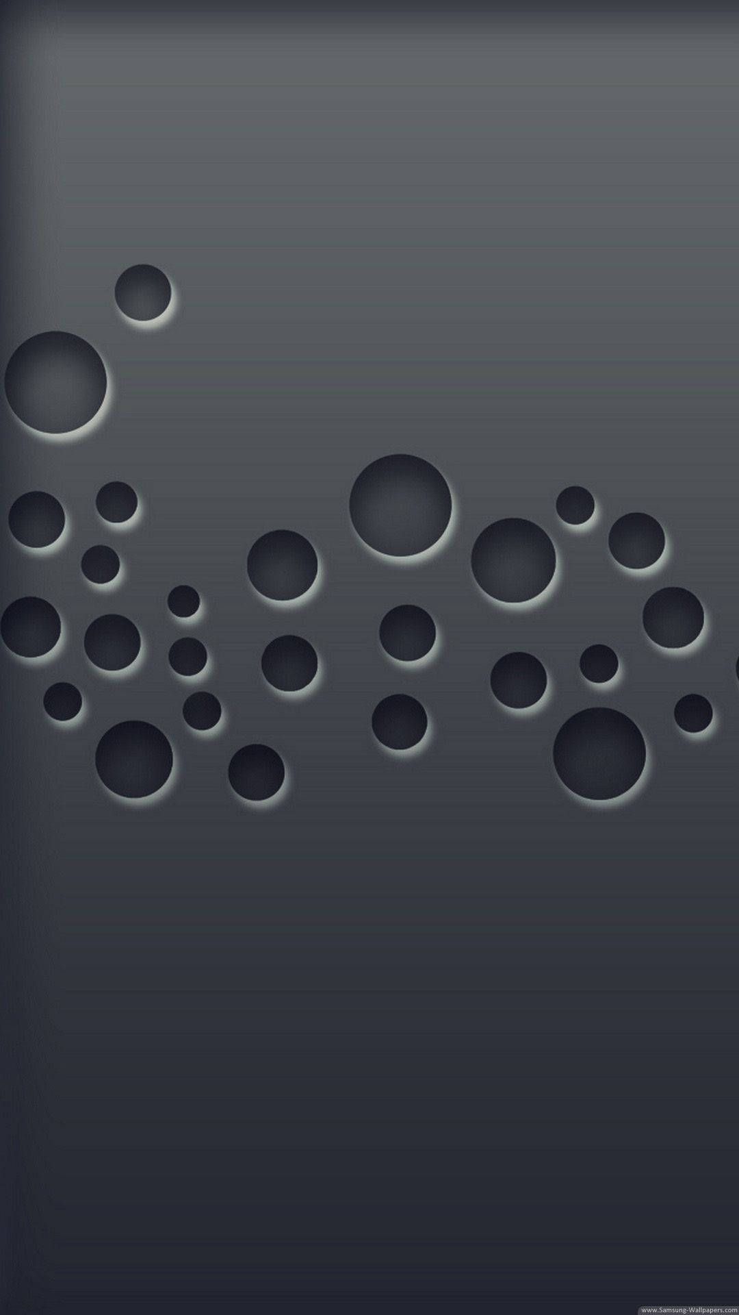 1080x1920 Download 3D Punch Holes Dark Grey iPhone Wallpaper