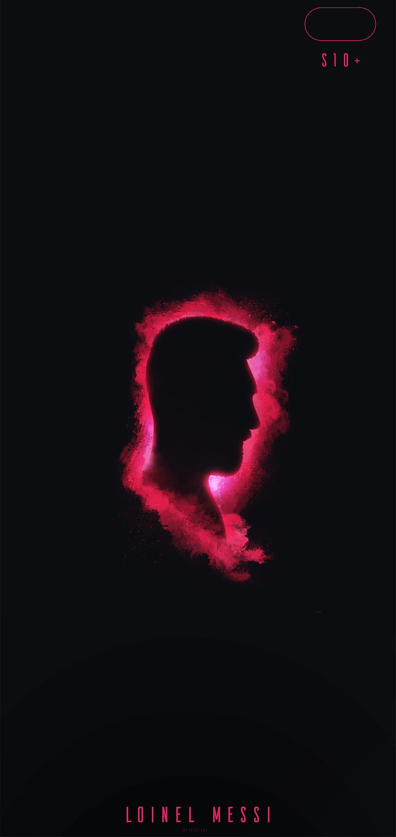 800x1689 S10 Plus Messi, black, dark mode, fzdezigns, messi, messi, minimal, punch hole, HD phone wallpaper